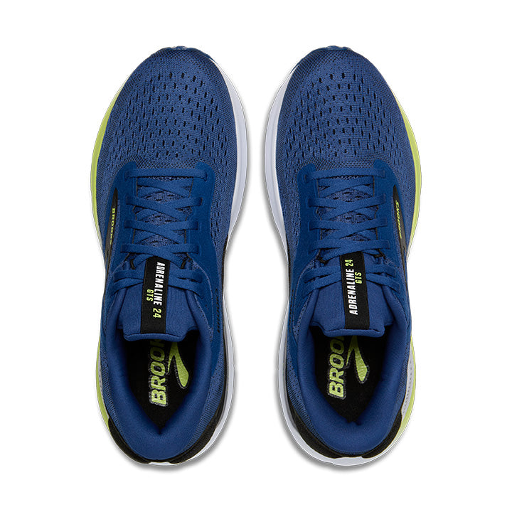 Brooks Adrenaline GTS 24 Men's Running Shoes Navy Acid Lime