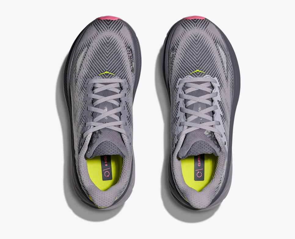 Hoka Clifton 9 GORE-TEX Women's Running Shoes Grey skies /Foggy Grey