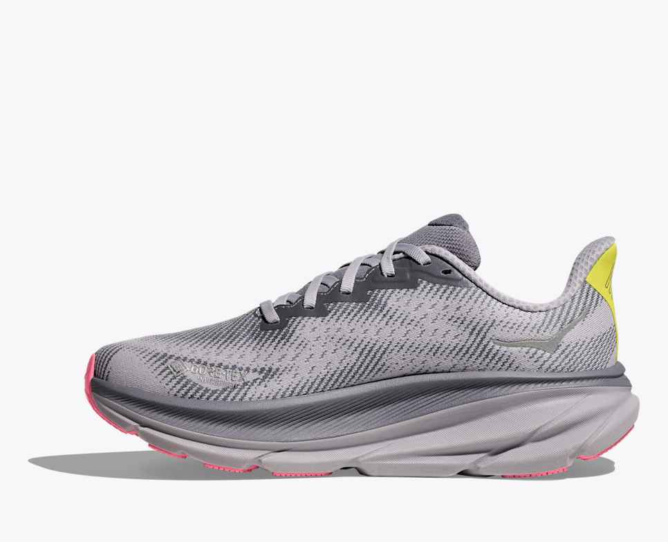 Hoka Clifton 9 GORE-TEX Women's Running Shoes Grey skies /Foggy Grey