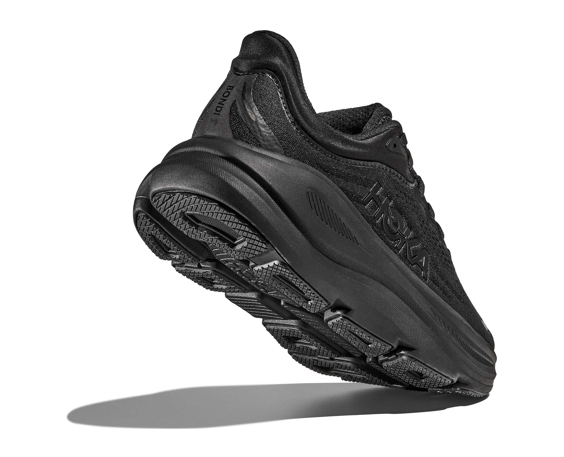 Hoka Bondi 9 Women' Running Shoes Black Wide Fit