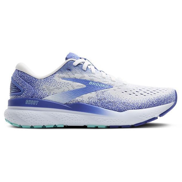 Brooks Ghost Women' Running Shoes White Amparo Blue Limpet Shell
