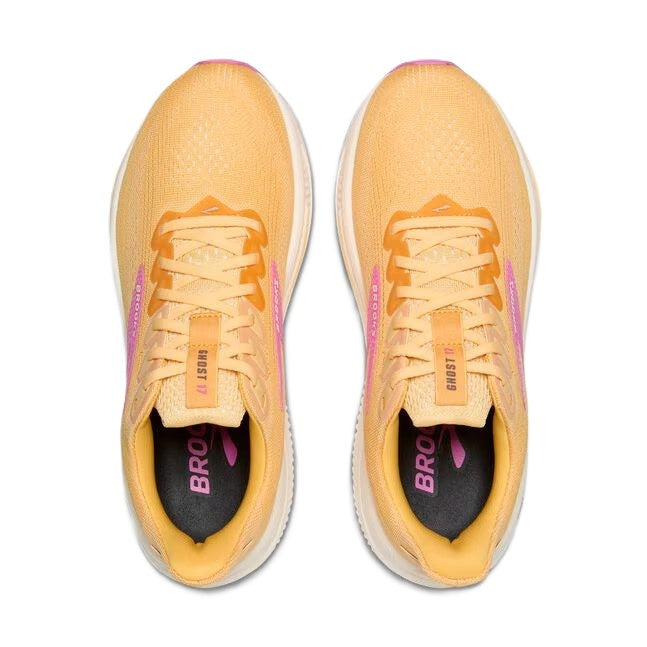 Brooks Ghost 17 Womens Running Shoe Apricot Grey Pink