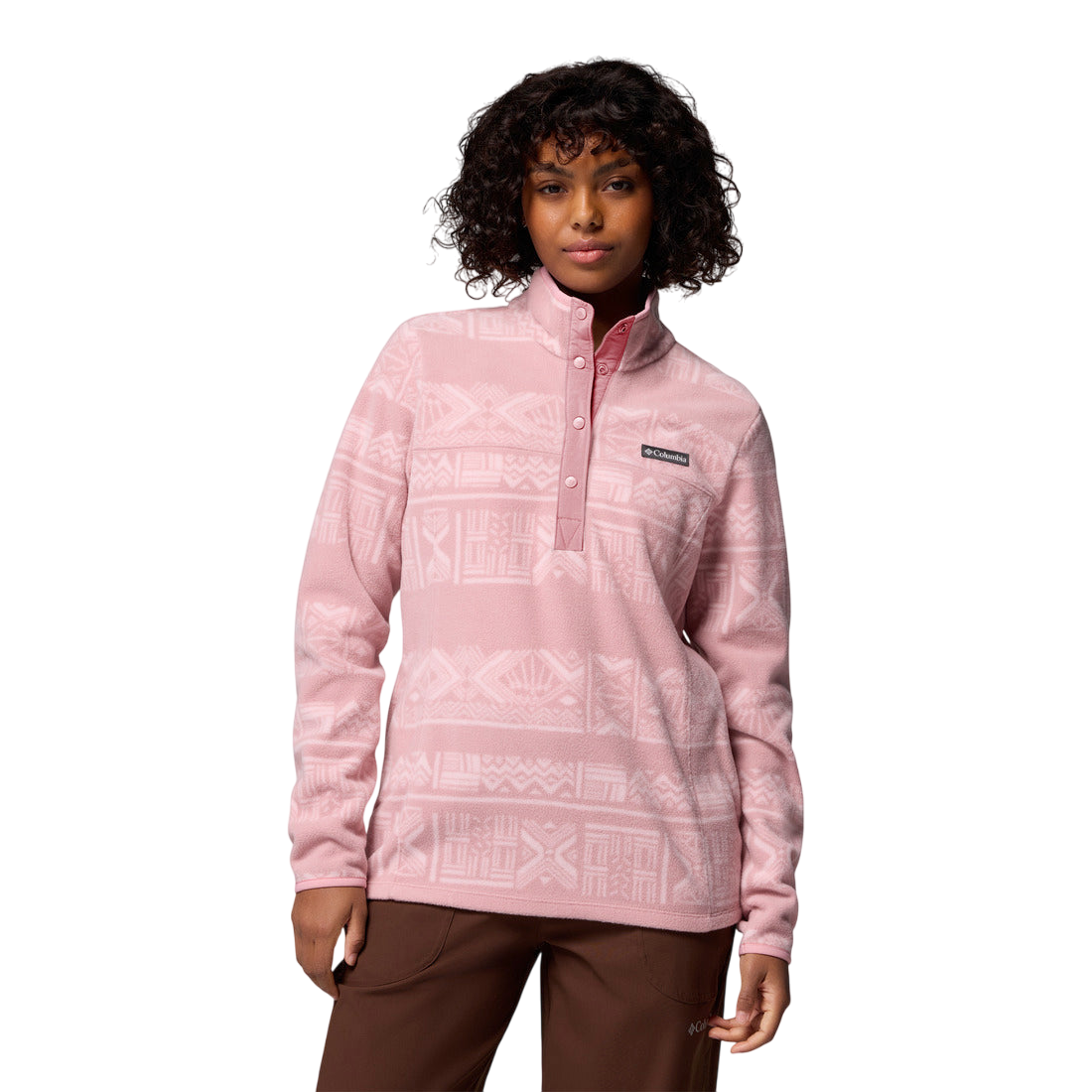 Columbia Benton Springs™ Printed Half Snap Fleece Eraser Pink