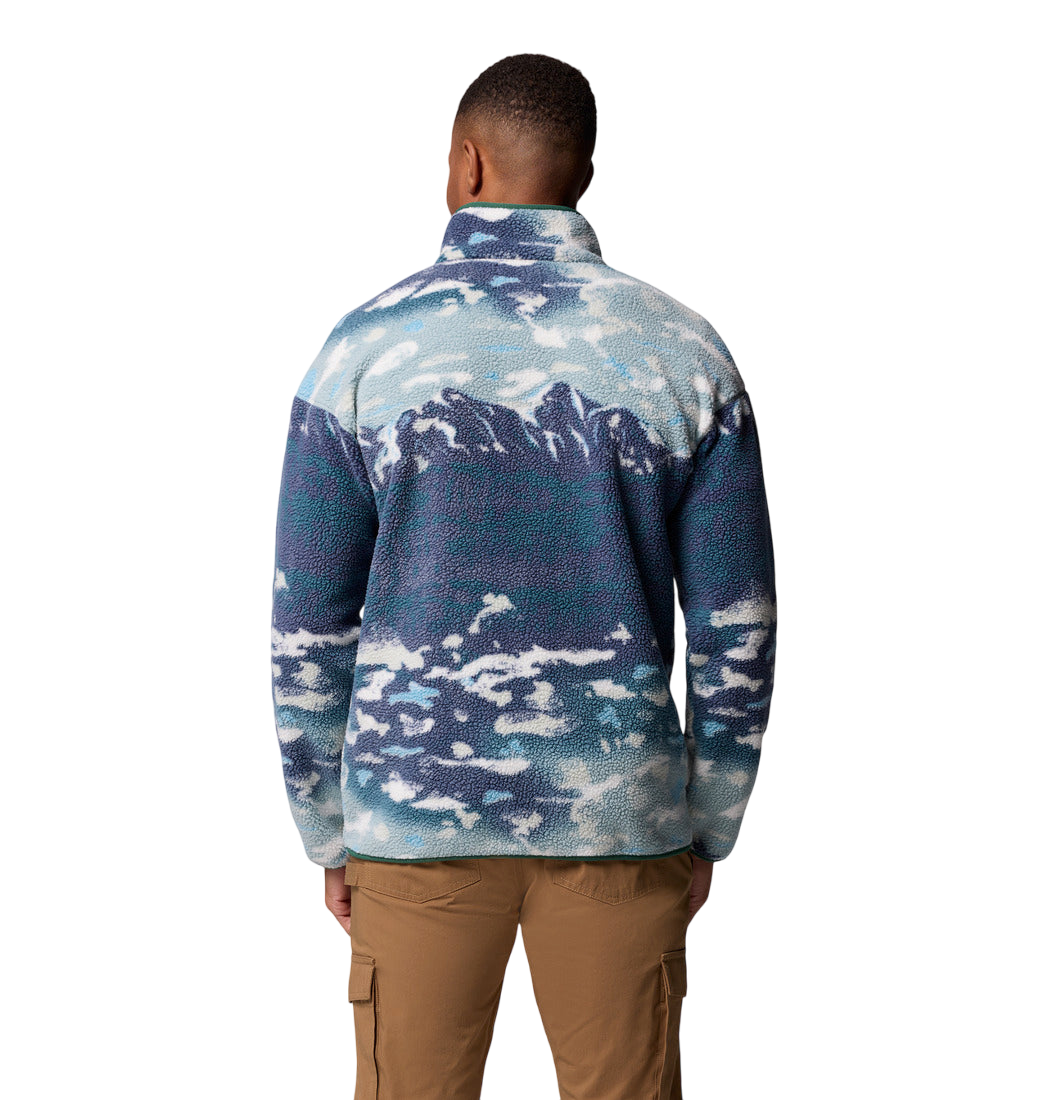 Columbia Men's Helvetia™ II Printed Half Snap Fleece Crushed Blue