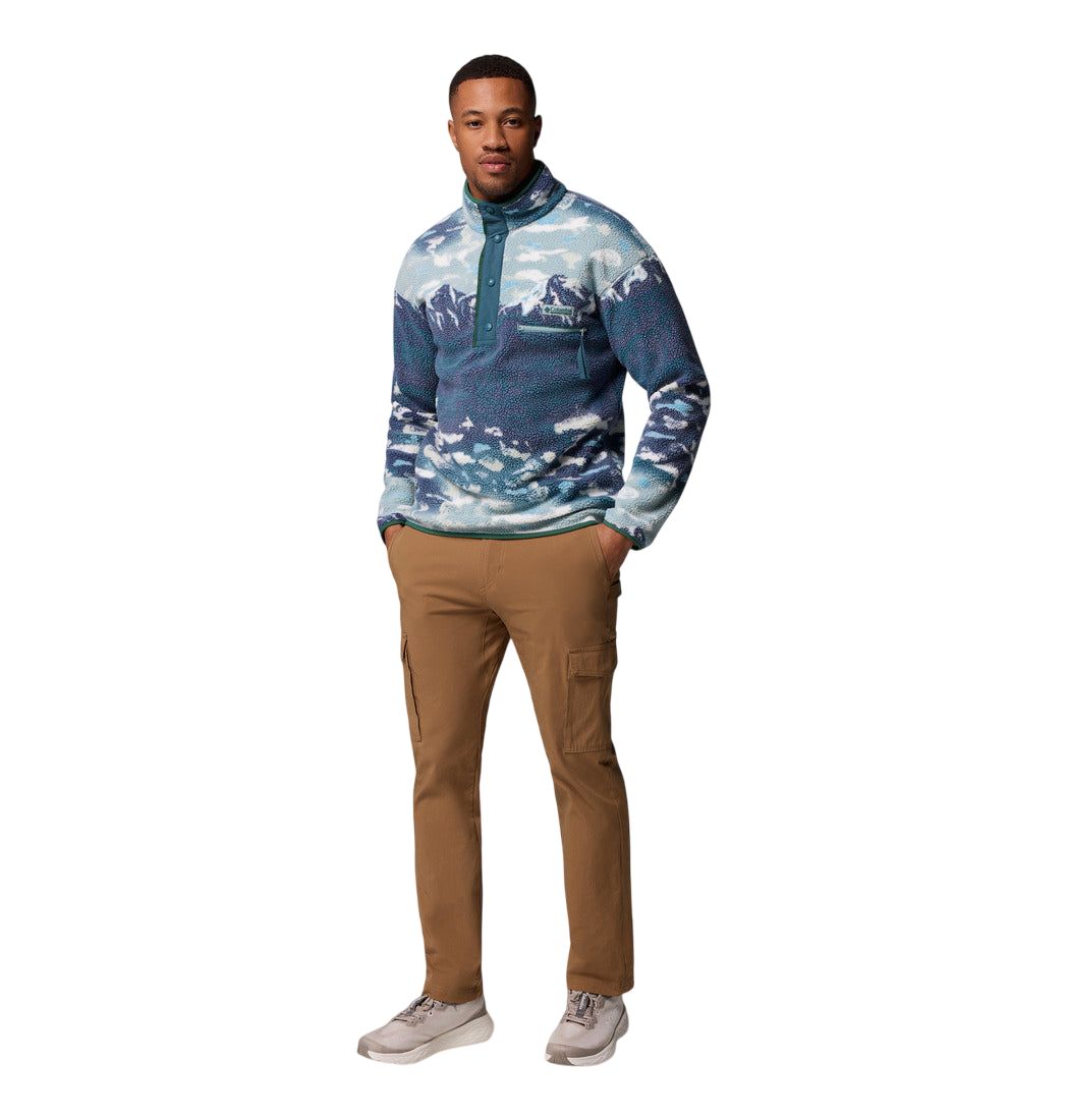 Columbia Men's Helvetia™ II Printed Half Snap Fleece Crushed Blue