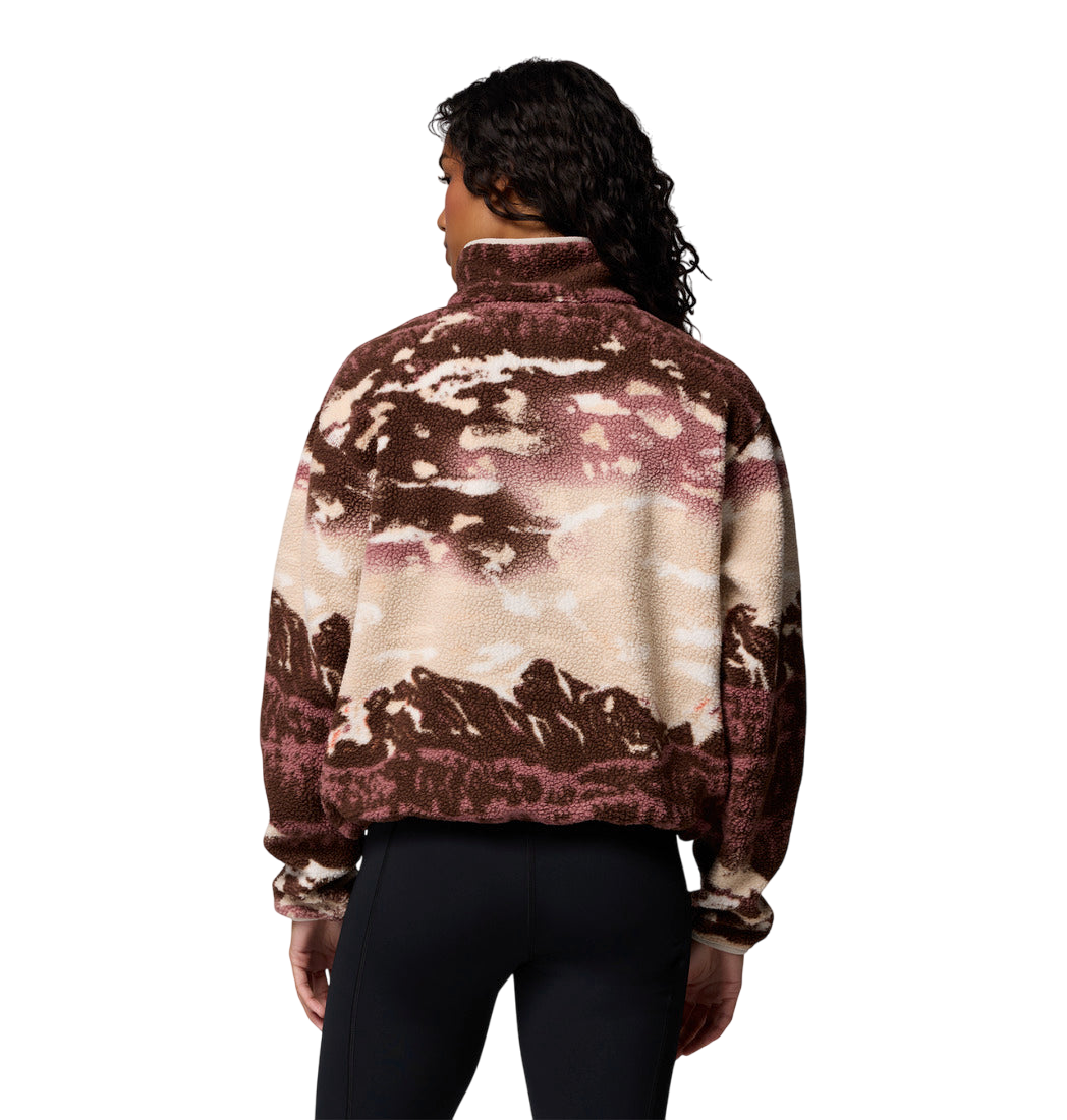 Columbia Women's Helvetia™ II Cropped Half Snap Printed Fleece Tobacco