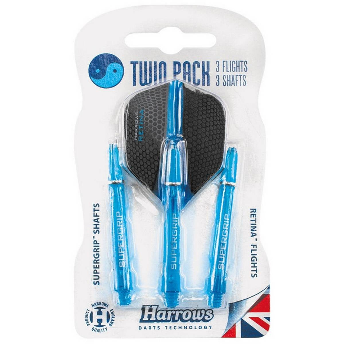 Harrows Twin Pack Dart Flight Blue