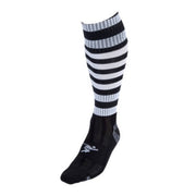 Precision Pro Football Socks Hooped Black White