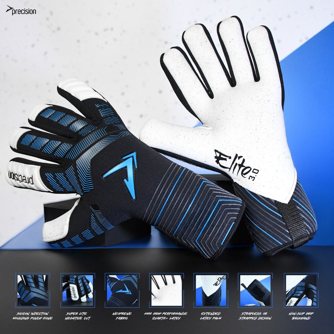 Precision Elite 3.0 Quartz Goalkeeper Gloves Black
