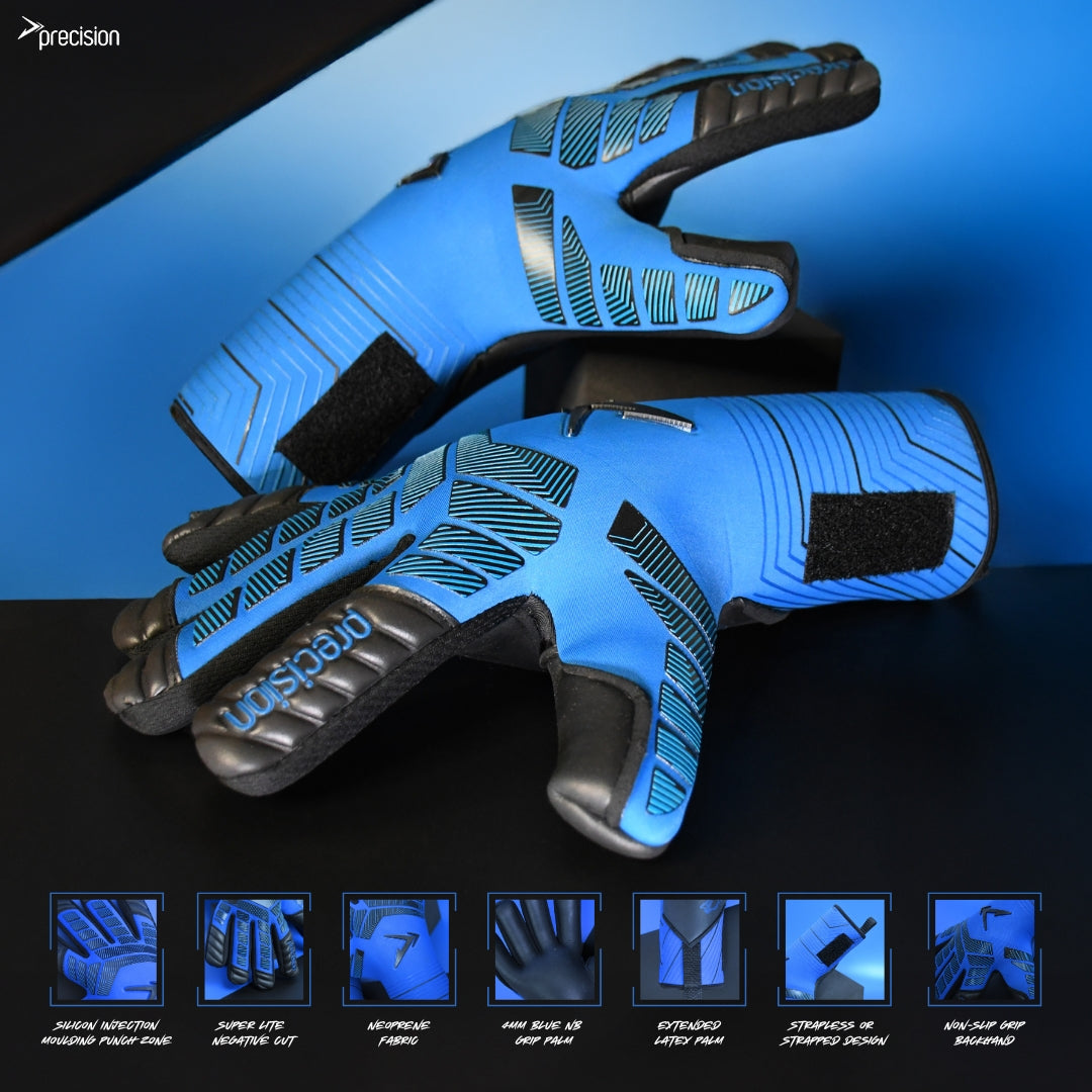 Precision Elite 3.0 Grip Junior Goalkeeper Gloves Blue