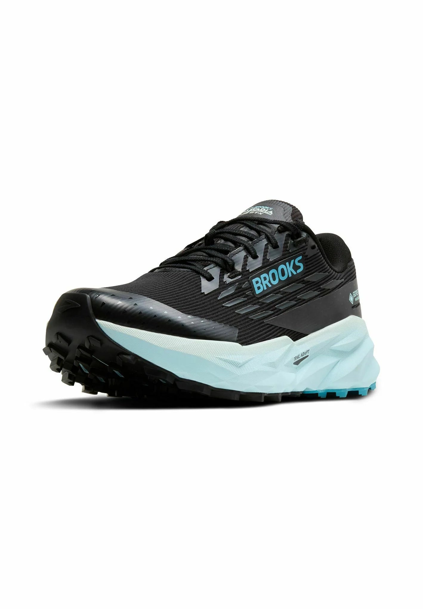 Brooks Cascadia 19 GTX Women's Black Ebony Blue Flower