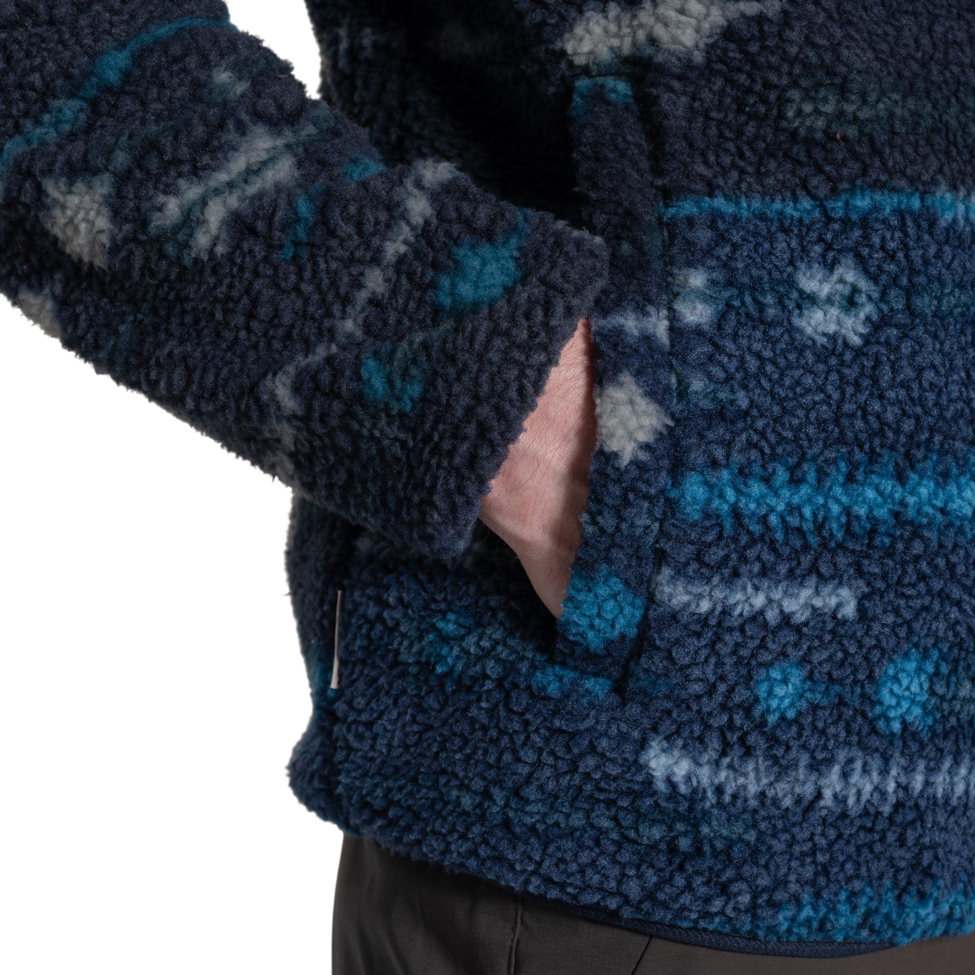 Craghoppers Men's Rawthey Half Zip Fleece | Blue Navy Print