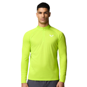 Castore Mens AOP 1/4 Zip Long Sleeve Acid Lime White