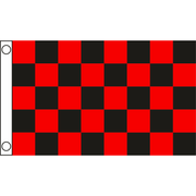 TCF 5X3 Checker Flag Black Red