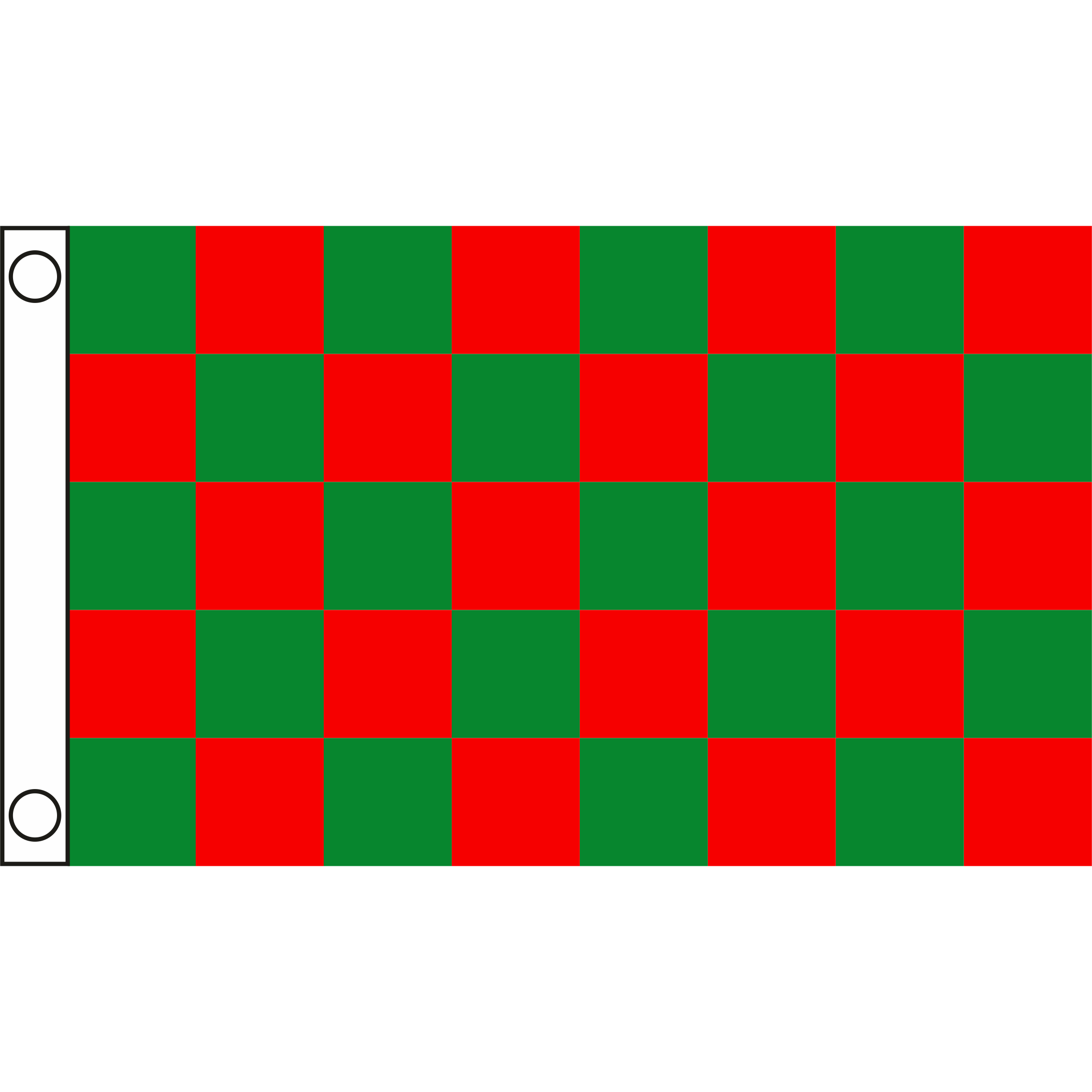 TCF 5X3 Checker Flag Red Green