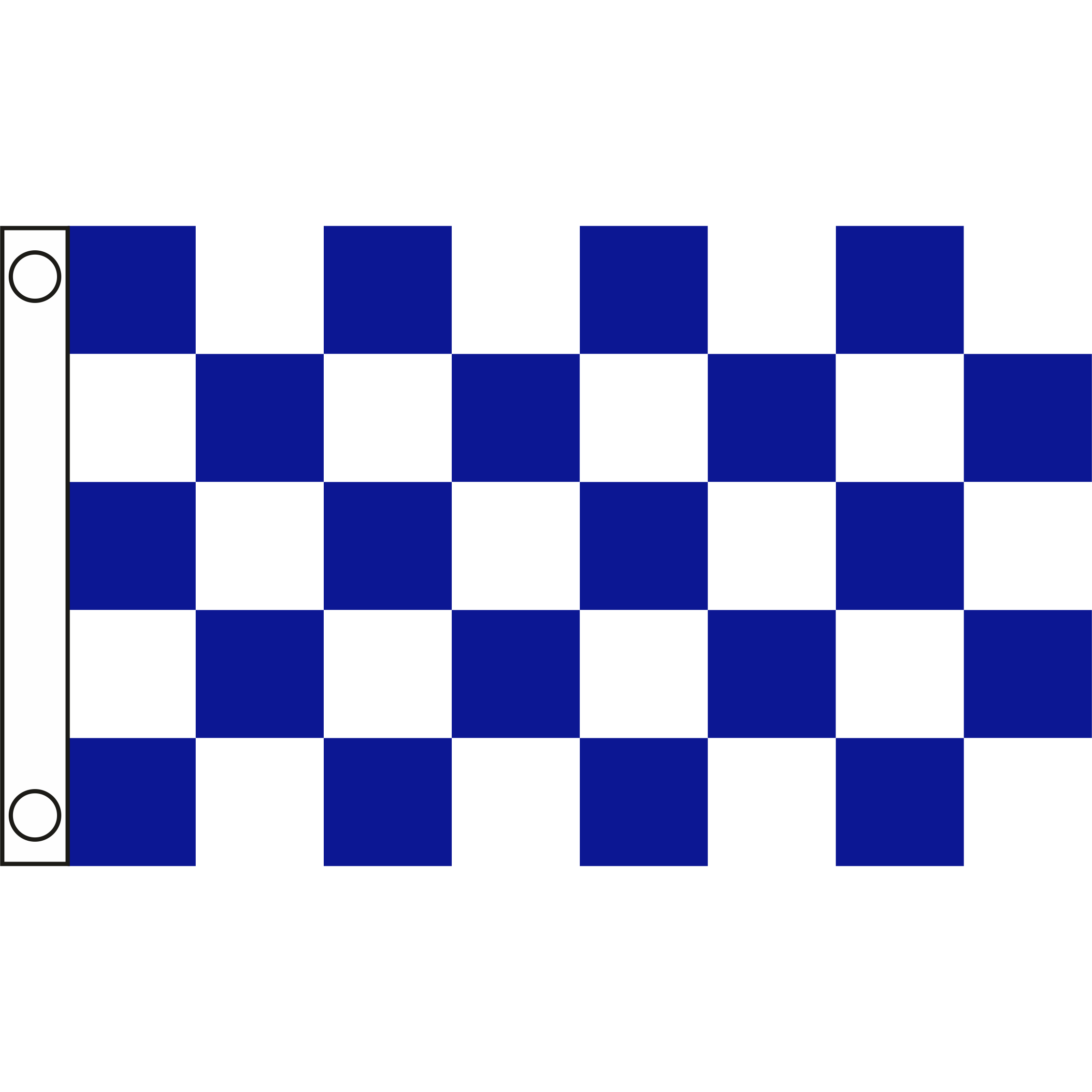 TCF 5X3 Checker Flag Royal White