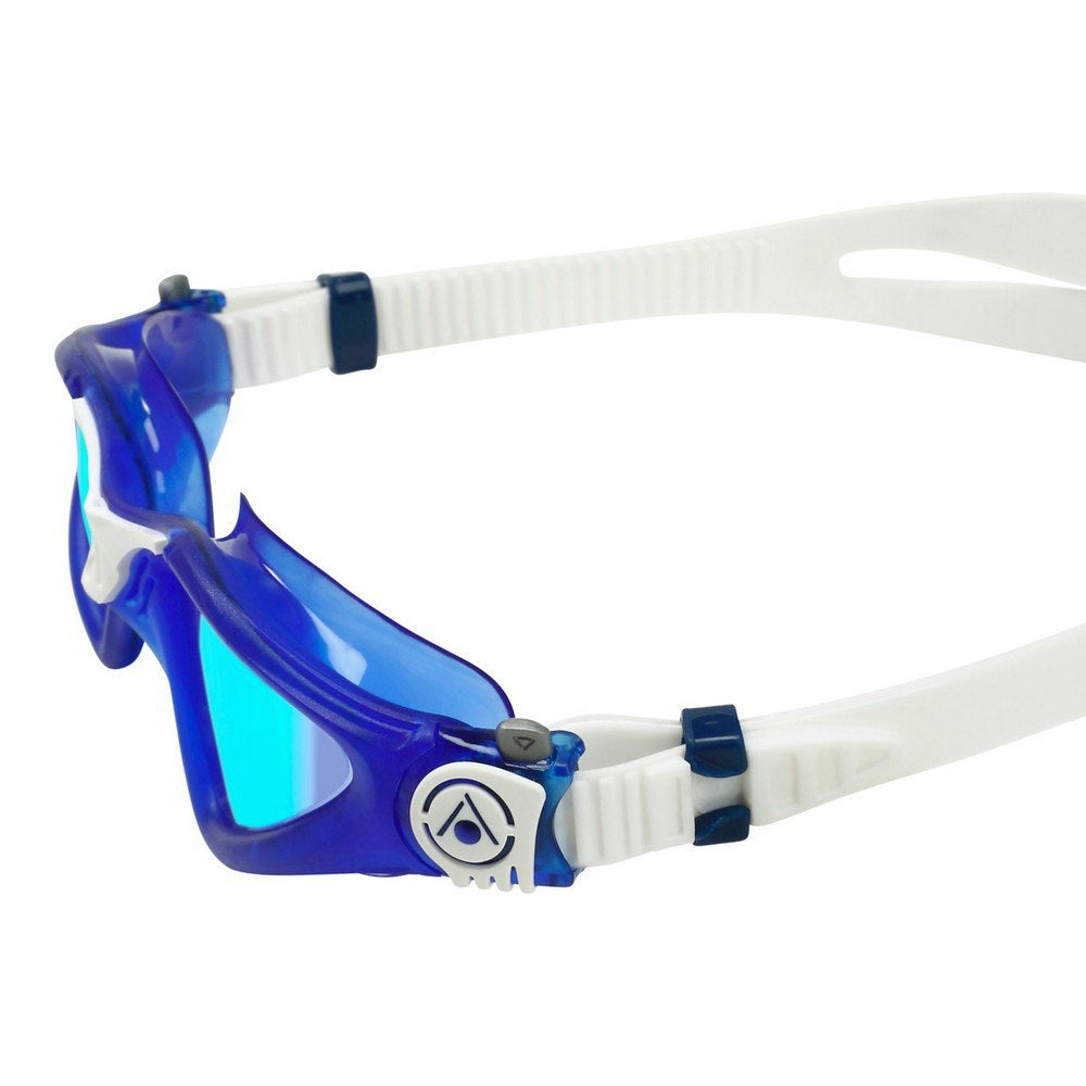 Aqua Sphere Kayenne Swimming Goggles Blue Titanium Mirrored Lens