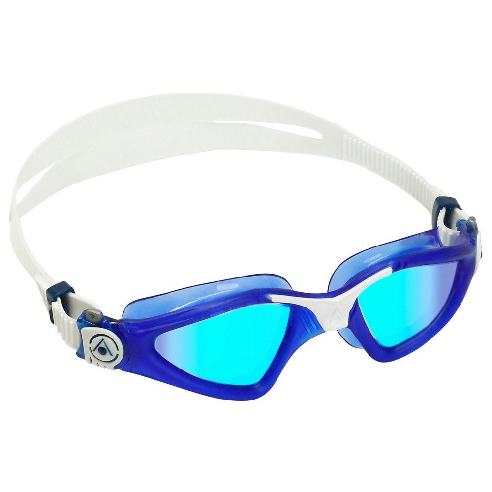 Aqua Sphere Kayenne Swimming Goggles Blue Titanium Mirrored Lens