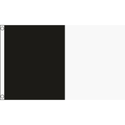 TCF 5x3 Half & Half Flag Black White