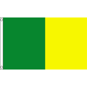 TCF 5x3 Half & Half Flag Green Yellow