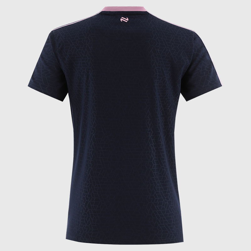 O'Neills Clare GAA Women's Hydra T-Shirt Navy Pink