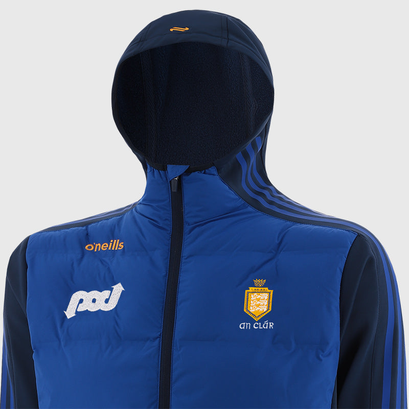 O'Neills Clare GAA Hydra Lightweight Hooded Padded Jacket Navy Royal