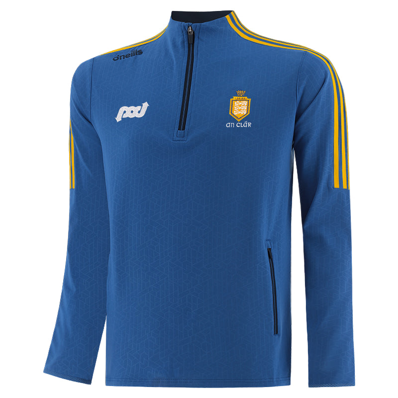 O'Neills Clare GAA Hydra Brushed Half Zip Royal Amber