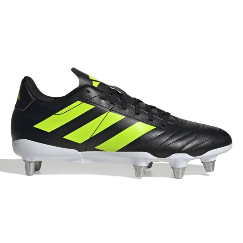 Adidas Kakari Soft Ground Rugby Boots Black Lucid lemon