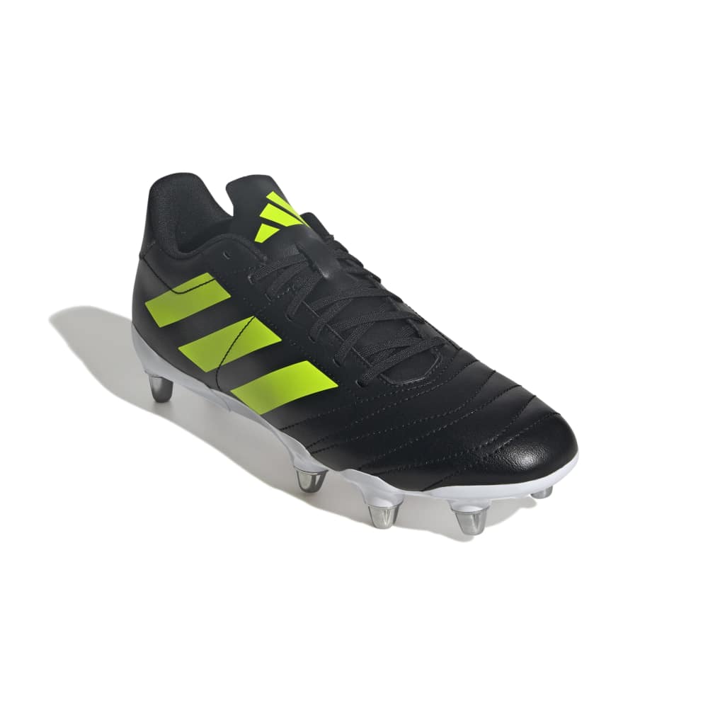 Adidas Kakari Soft Ground Rugby Boots Black Lucid lemon