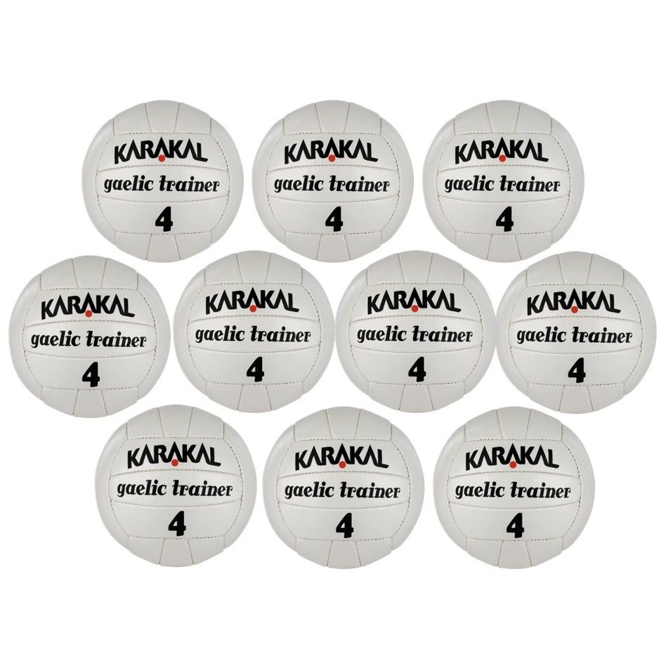 Karakal Gaelic Trainer Football Pack 10 Balls Size 4