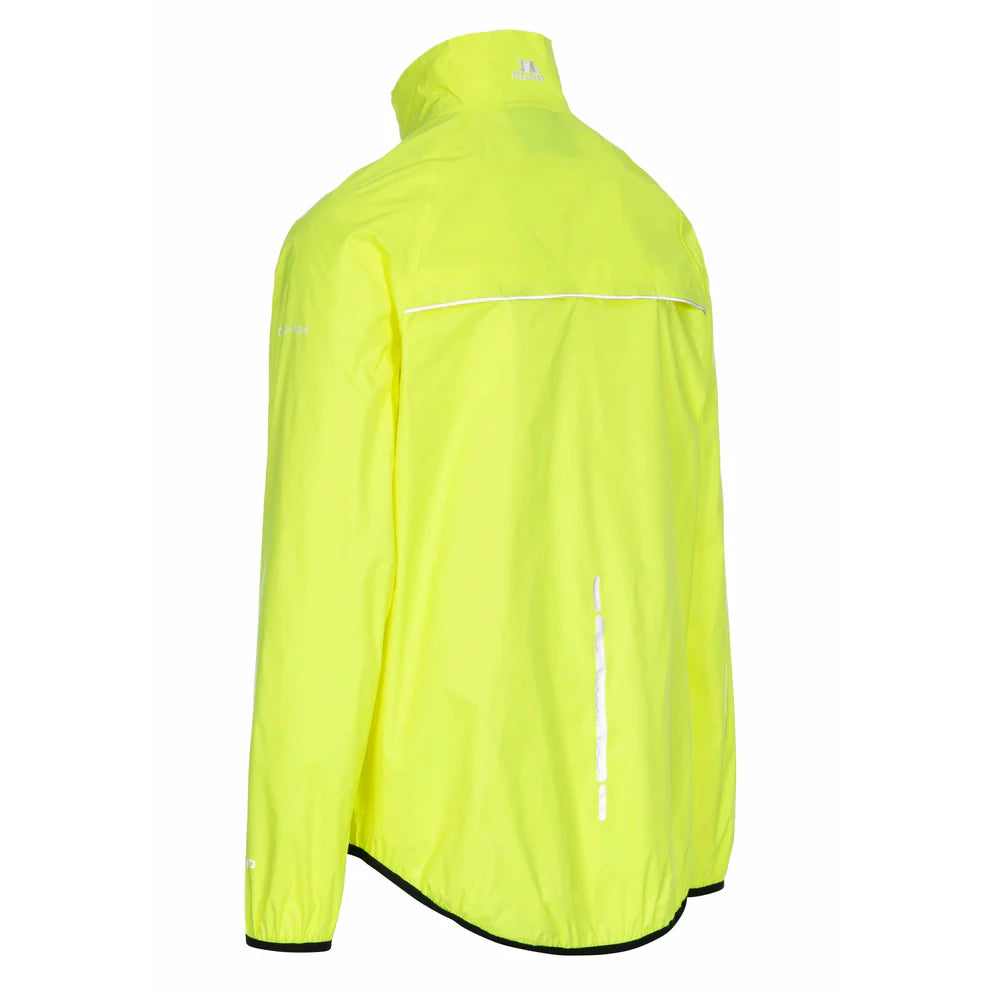 Trespass Men's Retract Hi-Vis Waterproof Packaway Jacket Yellow