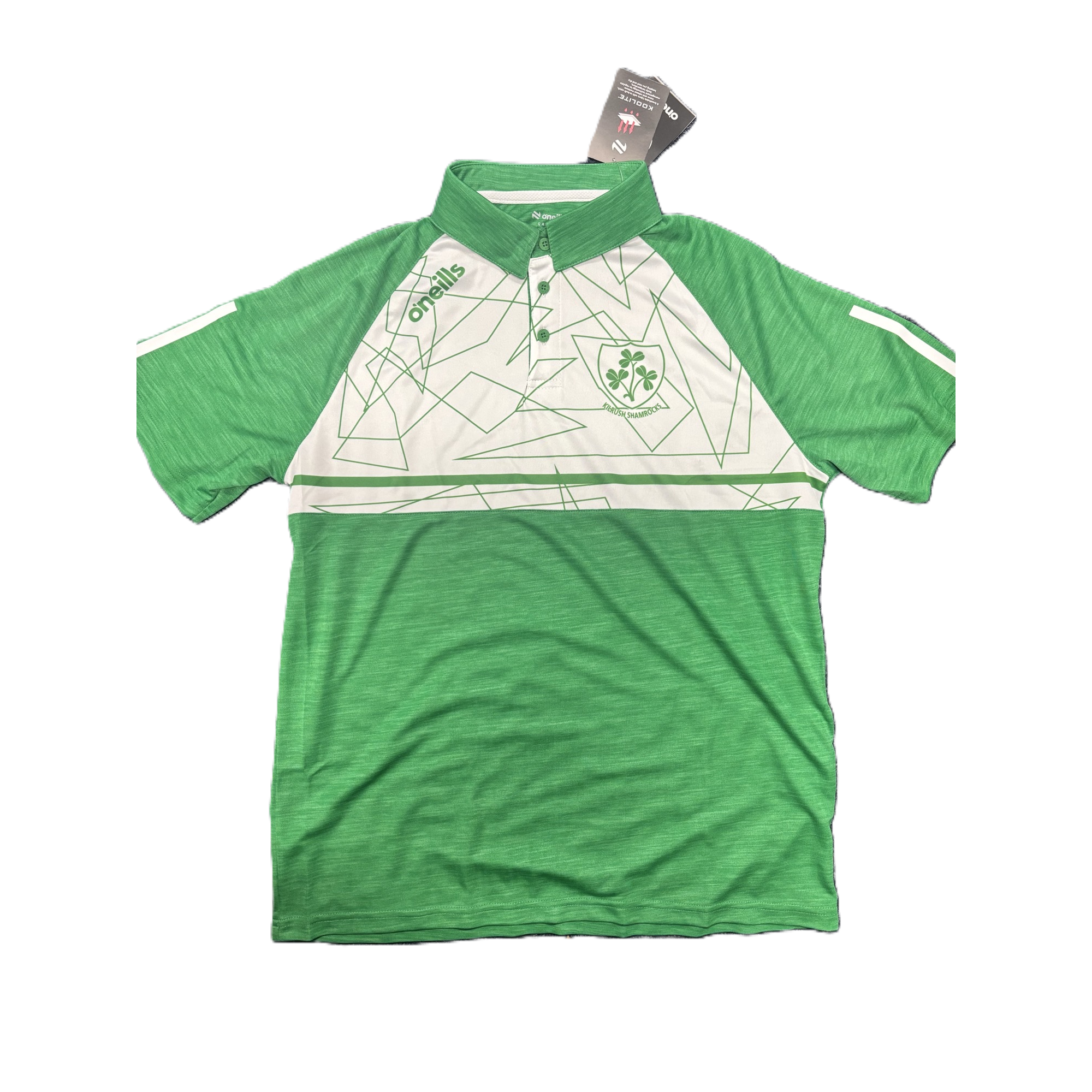 O'Neills Kilrush Shamrocks Polo Green White