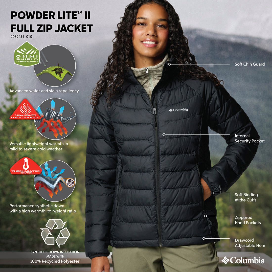 Columbia Women’s Powder Lite™ II Insulated Jacket Black