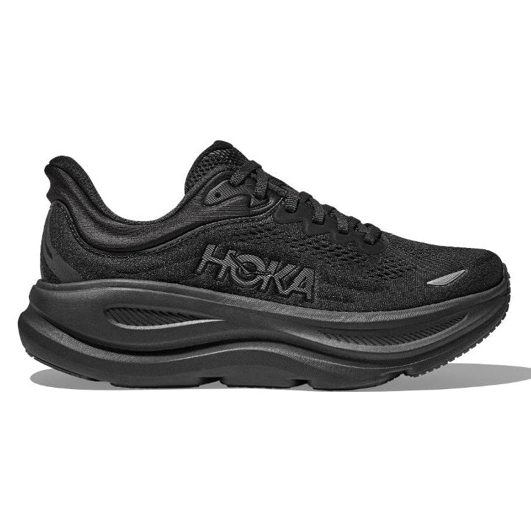 Hoka Bondi 9 Women' Running Shoes Black Wide Fit