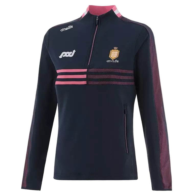 O'Neills Clare GAA Women's Nepal Half Zip Navy Pink
