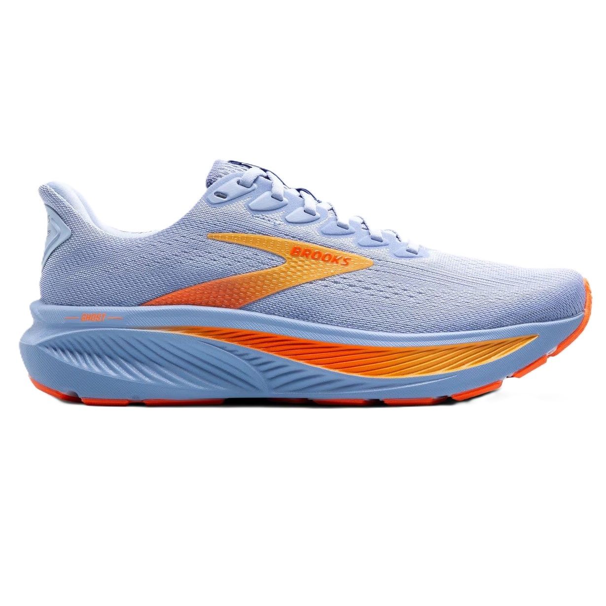 Brooks Ghost Womens Running Shoe Blue Heron White Orange