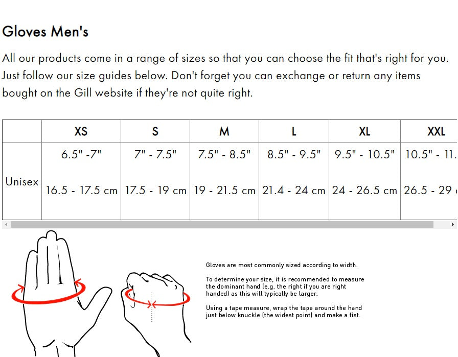 Gill Championship Long Finger