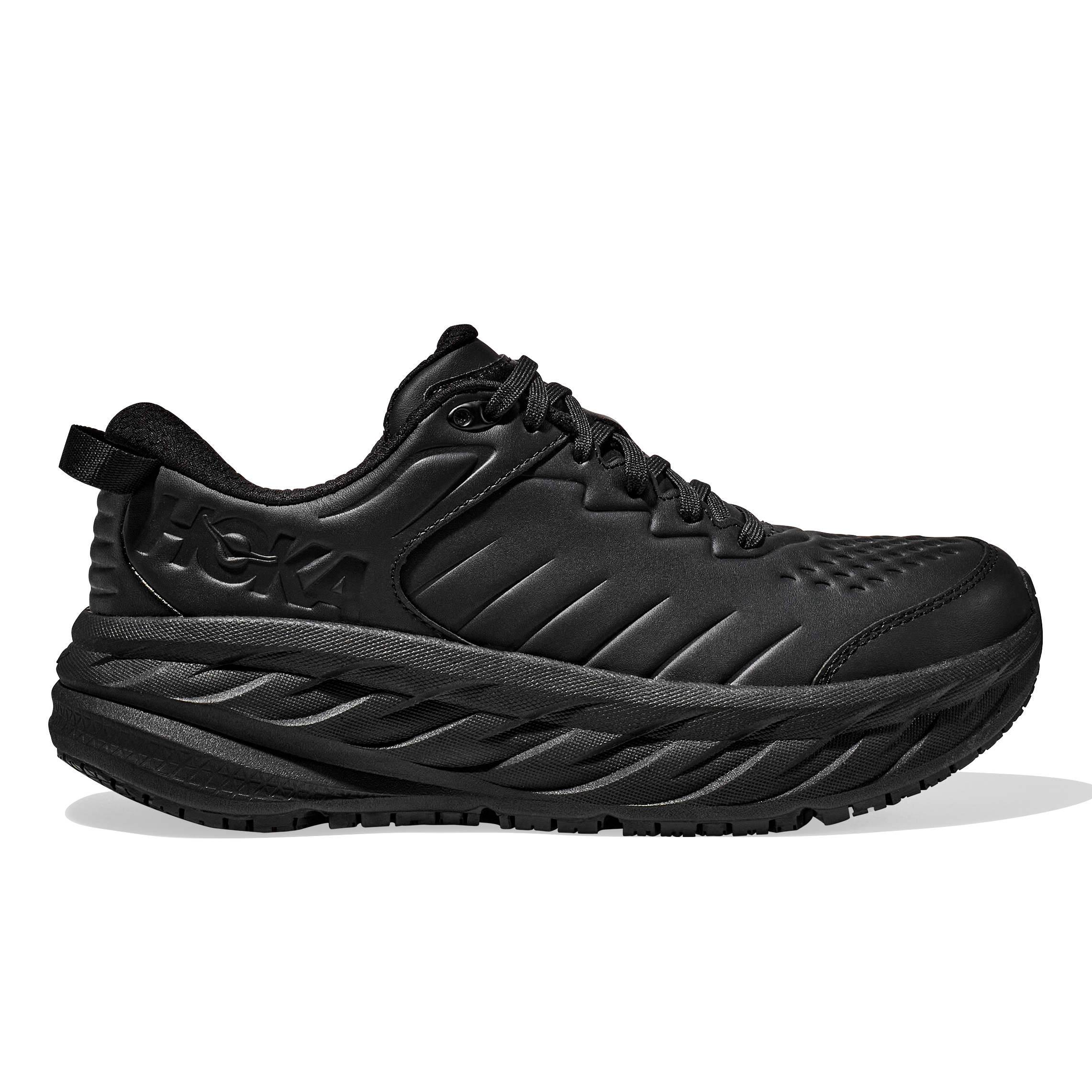 Hoka Bondi SR Leather Men's Running Shoes Black