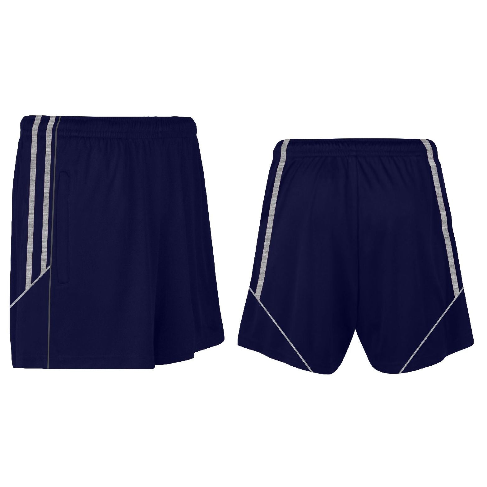 CS Club Training Zip Pocket Short Navy Melange Grey