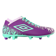 Umbro Formation II Firm Ground Junior Football Boots Purple Green