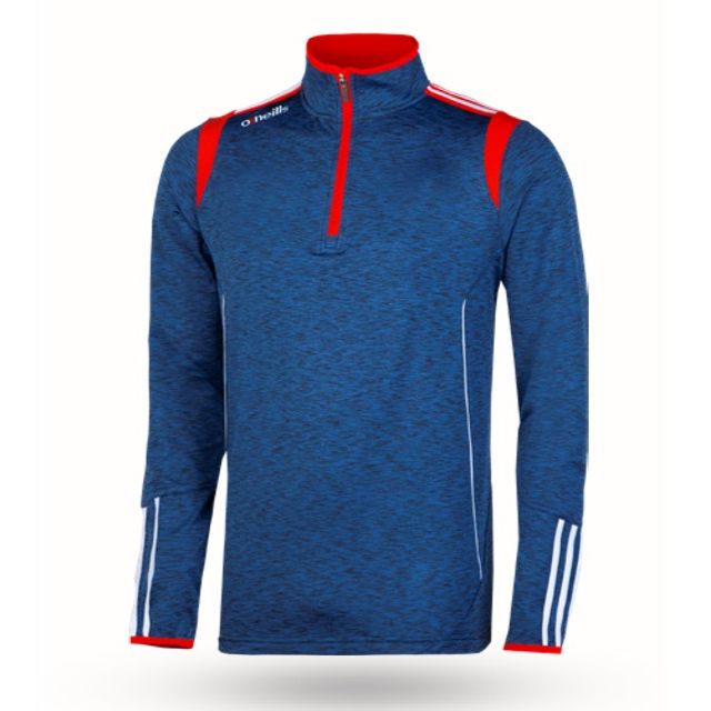 O'Neills Solar 3 Stripe Brushed  Half Zip (Melange Navy Red White)