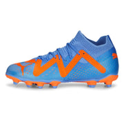 Puma Future Match Firm Ground Junior Football Boots Blue Glimmer Puma White Ultra Orange (Blue Orange)