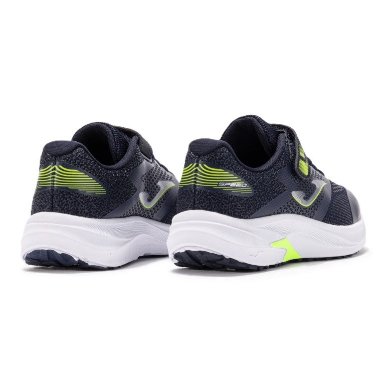 Joma Speed Junior Velcro Boys Running Shoes Navy Yellow