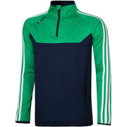 O'Neills Kasey 3 Stripe Brushed Half Zip (Navy Melange Green White)