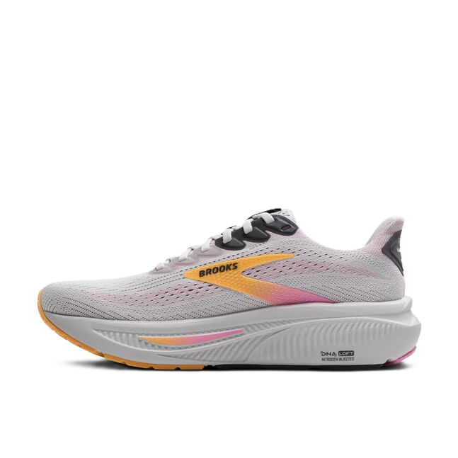 Brooks Ghost Womens Running Shoe Oyster Apricot Pink