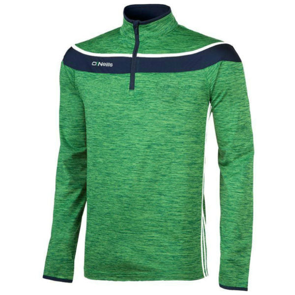 O'Neills Slaney 3 Stripe Half Zip (Melange Green Navy White)