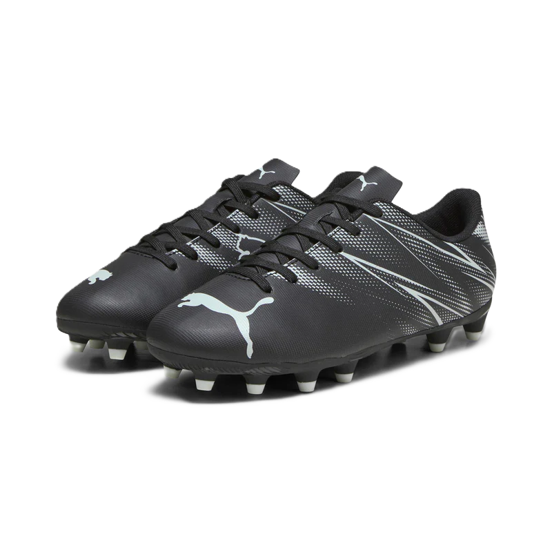 Puma Attacanto Junior Firm Ground Junior Football Boots Black Silver Mist