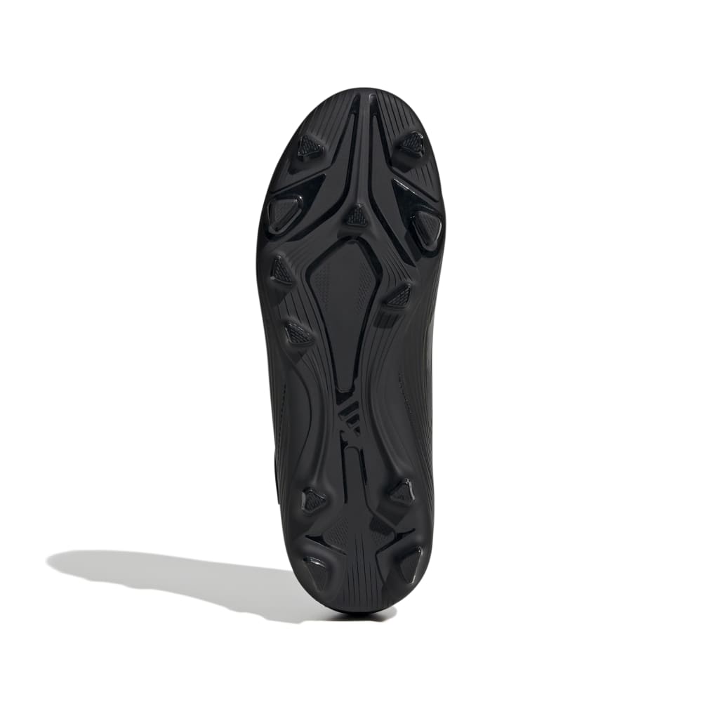 Adidas F50 Club Velcro Firm Ground Junior Football Boots Black Iron Metal Gold Metal