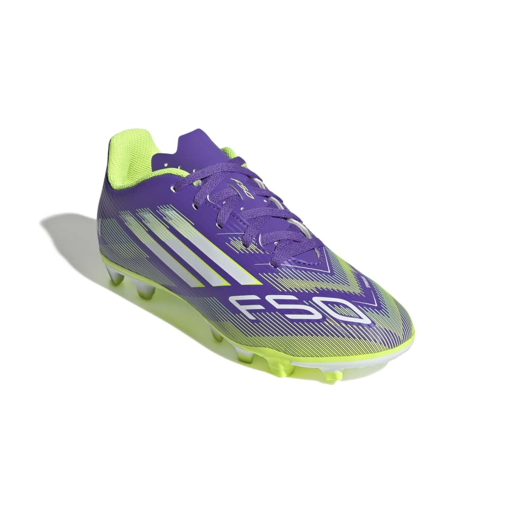 Adidas F50 Club Firm Ground Junior Football Boots Purple Rush White Lucid Lemon