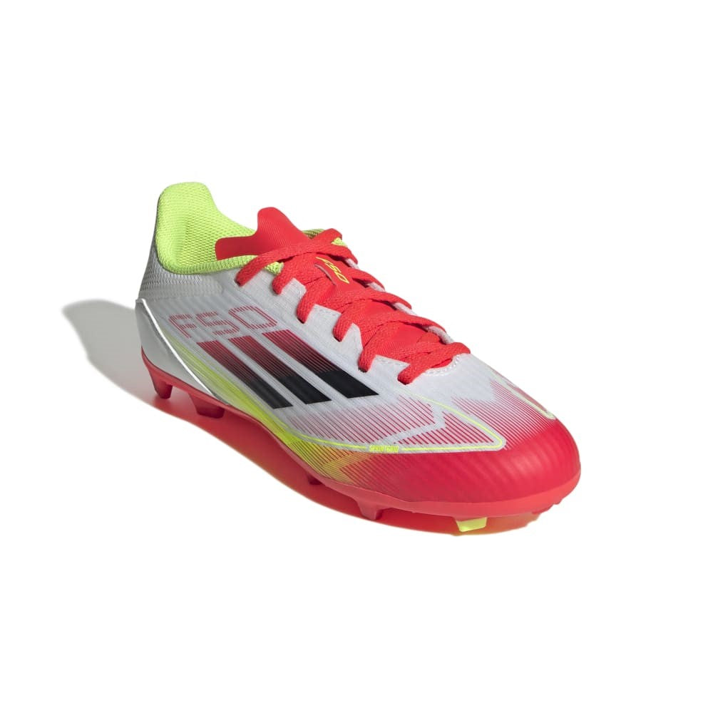 Adidas F50 League Firm Ground Boots Kids White Black Yellow